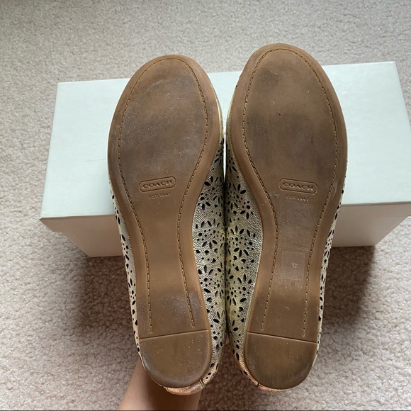 Coach Leather Ballet Flats in Platinum - Picture 6 of 6